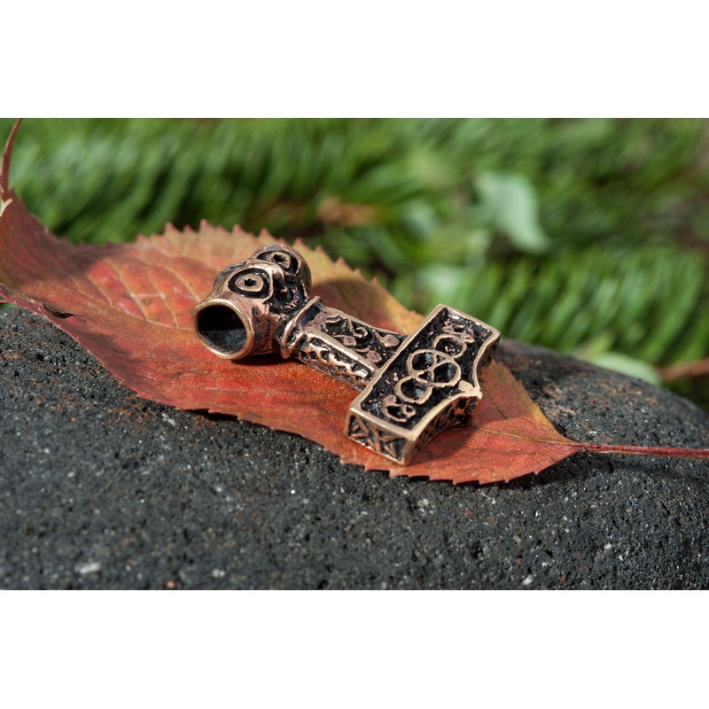 Windalf Thor's Hammer Bronze Pendant Mjölnir 3.5 cm Amulet Viking