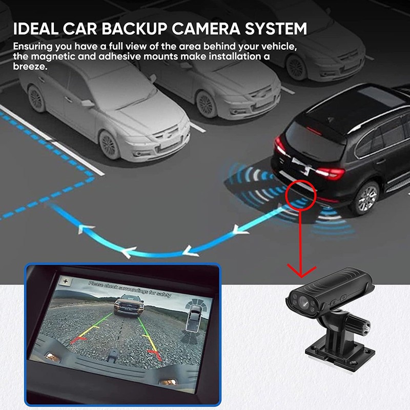 Rear View Camera, 1080P HD Waterproof Reversing Camera with Night