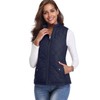 Fuinloth Women's Quilted Vest, Stand Collar Lightweight Zip Padded Gilet