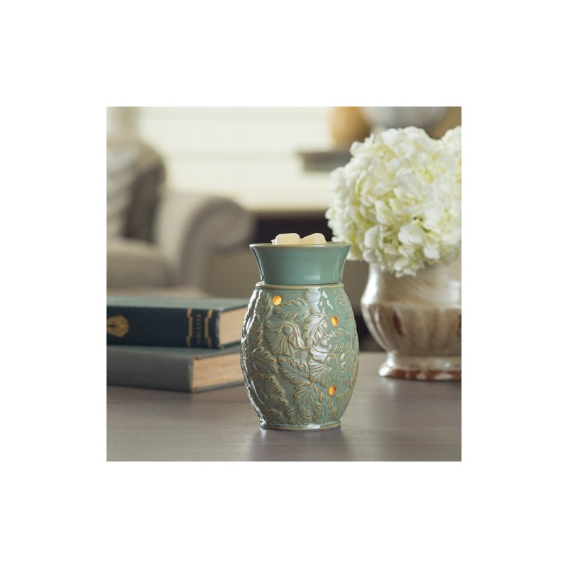 CANDLE WARMERS ETC. Midsize Illumination Fragrance Warmer, Green Leaf