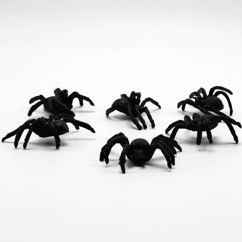 RIDMARK Set of 25 Realistic Plastic Prank Spiders: Spider Invasion