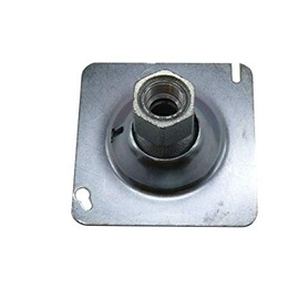 4" Square Swivel Fixture Hanger Cover for Use with Square Electrical Boxes - Fits 1/2" and 3/4" Threaded Nipple and Conduit - Malleable Iron Swivel Hub with Steel Cover and Reducing Bushing
