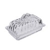 PEPAXON Glass Butter Dish with Lid for Countertop Rectangular Transparent
