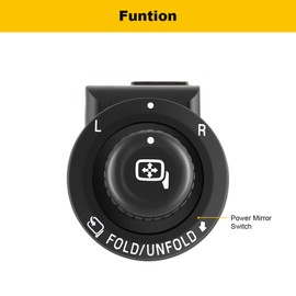 Power Mirror Switch OES Fits for 2007-2013 for Ford Expedition 2007-2014 for Ford for for F150Truck 2008-15 for Ford F250 F350 F450 Super Duty Truck 2007-08 for Lincoln Mark LT Replace OE 7L1Z1