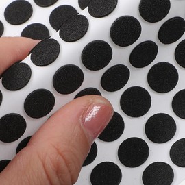 300 Pcs Mini Foam Felt Pads, Self Stick Pads Furniture Felt Pad Round 0.39 Inches Diameter Self Adhesive Cabinet Cushion Dots for Cabinet Doors Furniture Desks Floor Drawers Black