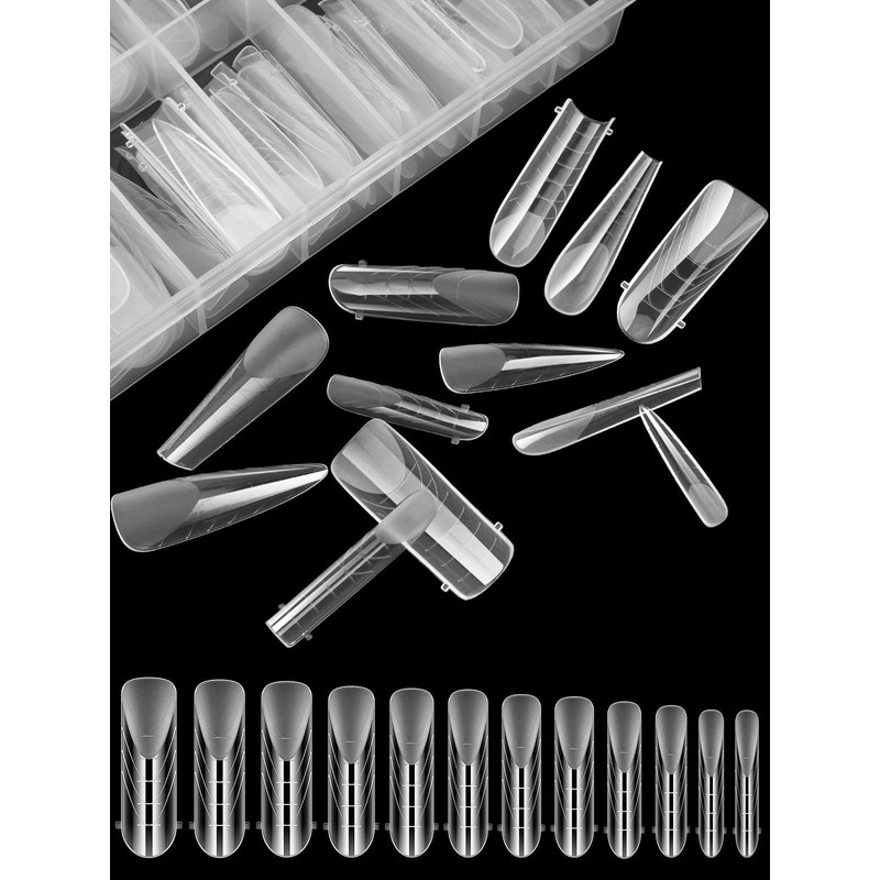 EBANKU Dual Nail Forms for Poly Extension Gel, 96 PCS
