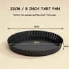 Toced 8 inch Quiche Pan, 22cm Non-Stick Deep Pie Pans