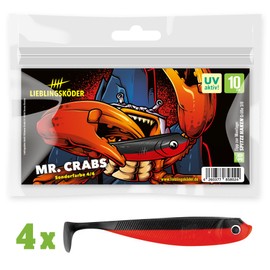 Lieblingsköder Rubber Fishing Bait for Perch Zander Pike 10 cm, Pack of 4