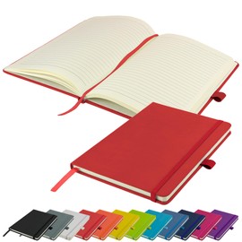 A5 Notebook Ruled Hardcover Diary Notepad Notes Diary (Red)