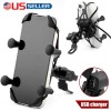 Universal Motorcycle Motorbike Phone GPS Mirror Bracket Holder Mounts w/