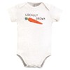 Touched by Nature Unisex Baby Organic Cotton Bodysuits, Happy Veggies,