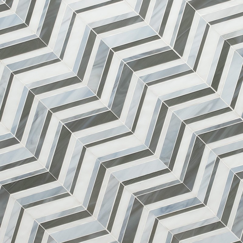 MSI Urban Wave Lapis Interlocking Glass Tile for Kitchen Backsplash,