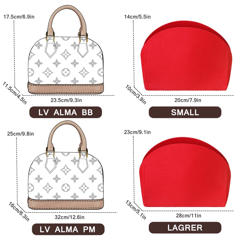 Soyizom Handbag Organiser for Alma Insert, Felt Bag Organiser Purse