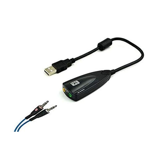Surround Gaming Headset USB to 3.5mm Jack Stereo Headset Adapter