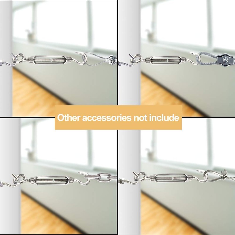 Trimming Shop Turnbuckle Wire Tensioner M12 Rope Strainer Stainless Steel