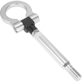 MACHSWON Front Bumper Trailer Ring Eye Towing Tow Screw Hook for Subaru Impreza WRX BRZ Silver Tone Aluminum Alloy