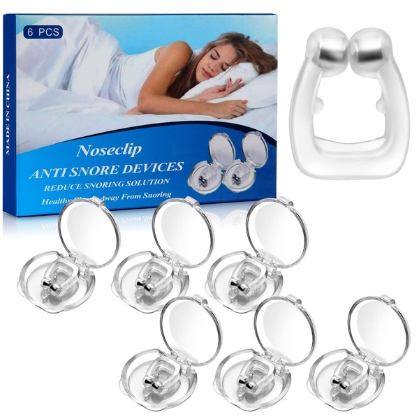 Anti Snoring Devices, Silicone Magnetic Anti Snoring Nose Clip, 6PCS