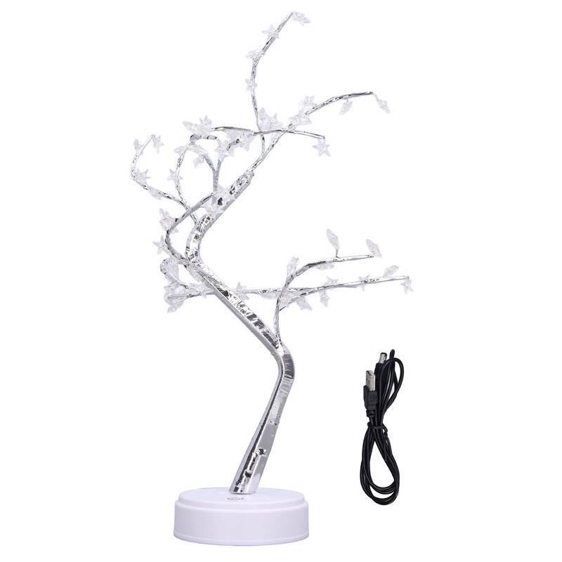 Tabletop Bonsai Tree Lamp Adjustable Safe Touch Switch Night Light