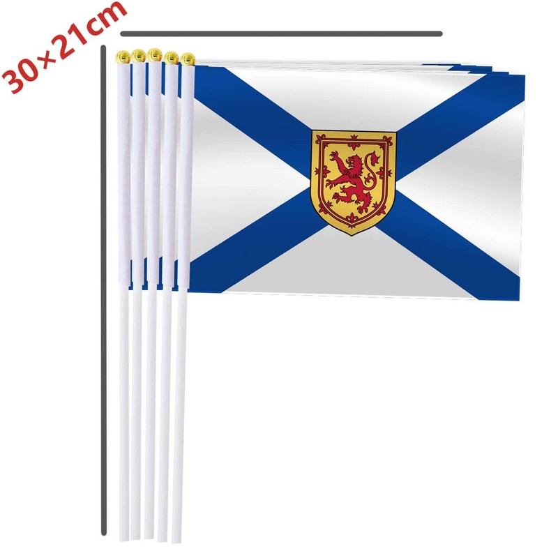 10 Pack Nova Scotia Handheld Small Flag,Mini Nova Scotian Hand