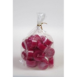 20 Original Danish Tea Lights Unscented in Acrylic Cup Coloured Light Fuchsia