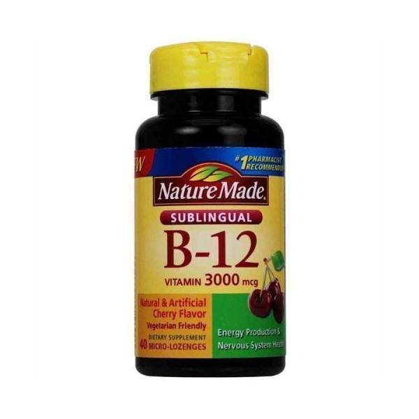 Vitamin B12 Sublingual 40 Lozenges 3000mcg