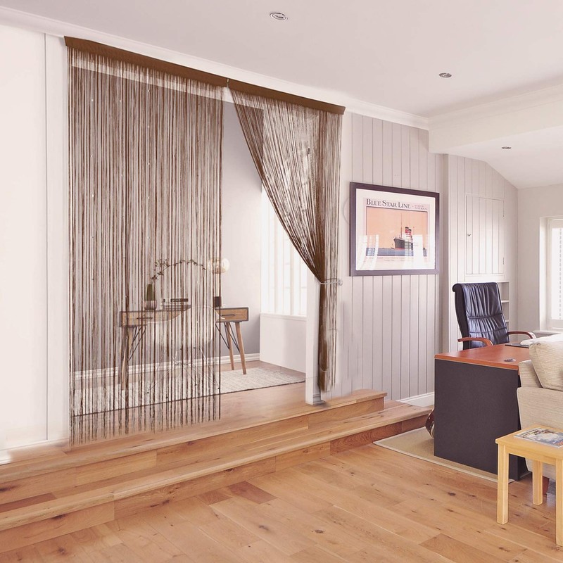 WedDecor Gold String Curtains Glitter Fringe Panel Fly Screen Room