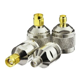 Eightwood Antenna Adapter Kit N to SMA 4 Type for 4G LTE Antenna Wirelesse WiFi Router Antenna WLAN LAN Multi-Way