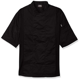 Chef Code mens Chef Coat With Side Vents Shirt, Black, 2X-Large US
