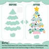 JarThenaAMCS Felt Christmas Tree with Ornaments Boho Green & Pink