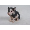 All Line Dark Brown Sitting Baby Pig, 6"