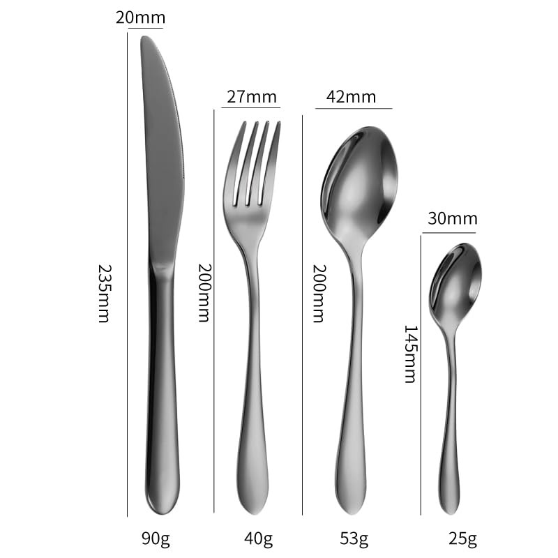 Deluxe 16-piece stainless steel cutlery set for 4 people, including