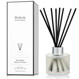 Brakula Reed Diffuser Set- Fresh Cotton Scented Oil Diffuser for Bathroom, Home Fragrance for Living Room, Bedroom, Office,100ml