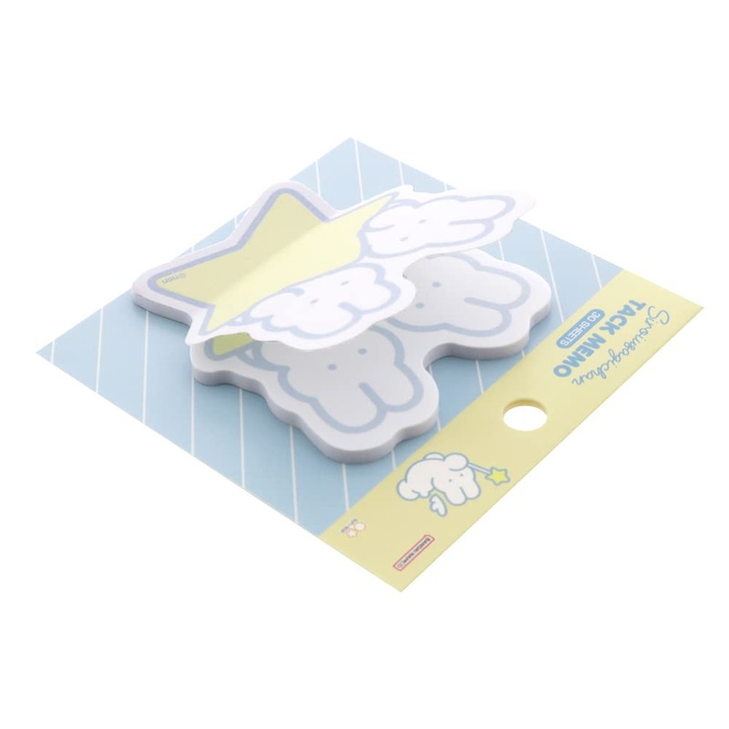 Sunstar Stationery Shiroiusagichan Sticky Notes, Die Cut, Light Blue, S2838133