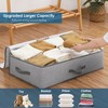 Pack of 2 Underbed Storage Boxes with Lid, Foldable Clothes