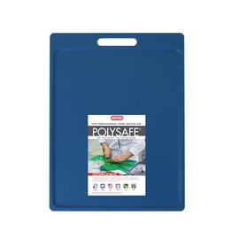 Dexas NSF Certified Polysafe Cutting Board with Handle, 11 x 14.5 Inches, Reversible Kitchen Cutting Board, Blue