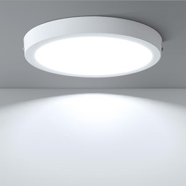 CANMEIJIA Lampara Plafon de Techo Redonda,20W 6500K Lamparas de Techo para Interior de Casas,Lampara de Techo LED Súper Brillante para Salas Modernas,Cocina,Recamara,Pasillo,Dormitorio,Ø230mm 2200Lm