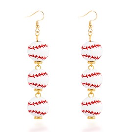 Baseball Earrings for Women Cubic Zirconia Baseball Dangle Earrings Football Softball Sports Earrings Baseball Accessories Game Day Earrings Jewelry Gifts