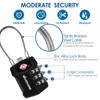 2 Pack TSA Approved Travel Luggage Locks, Cable Combination Lock