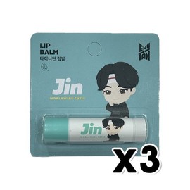 타이니탄 방탄소년단 진 (JIN) 립밤 민트향 x 3개 Tiny Tan BTS Jin Lip Balm Mint Scent x 3 pcs