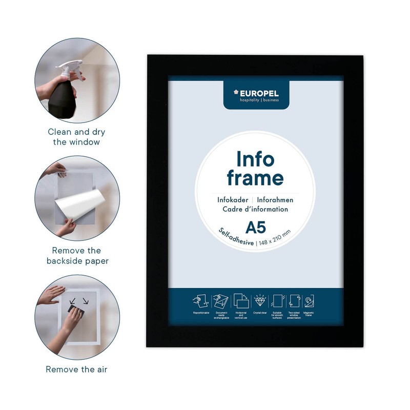 Europel A5 Info Frame, 196007, Black