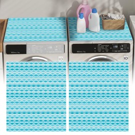 2PCS Washer and Dryer Top Mat Covers, 27"x31.5" Washing Dryer Machine Top Protector Mat, Anti-slip Rubber Bottom Dust-Proof Cover, Cuttable Washer Top Mat Covers for Home Laundry Room Kitchen