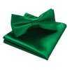 Enlision Boys Bow Tie Green Pre Tied Emerald Silk Toddler