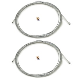 Easyboost 2 x Throttle Cable Throttle Cable 2.50 m Diameter 1.2 mm Universal Gas Cable with Screw Nipple for Carburettor Throttle Grip for Scooter 50 cc Moped Moped AM6 Derbi Aerox F10 F12 Aprilia SR