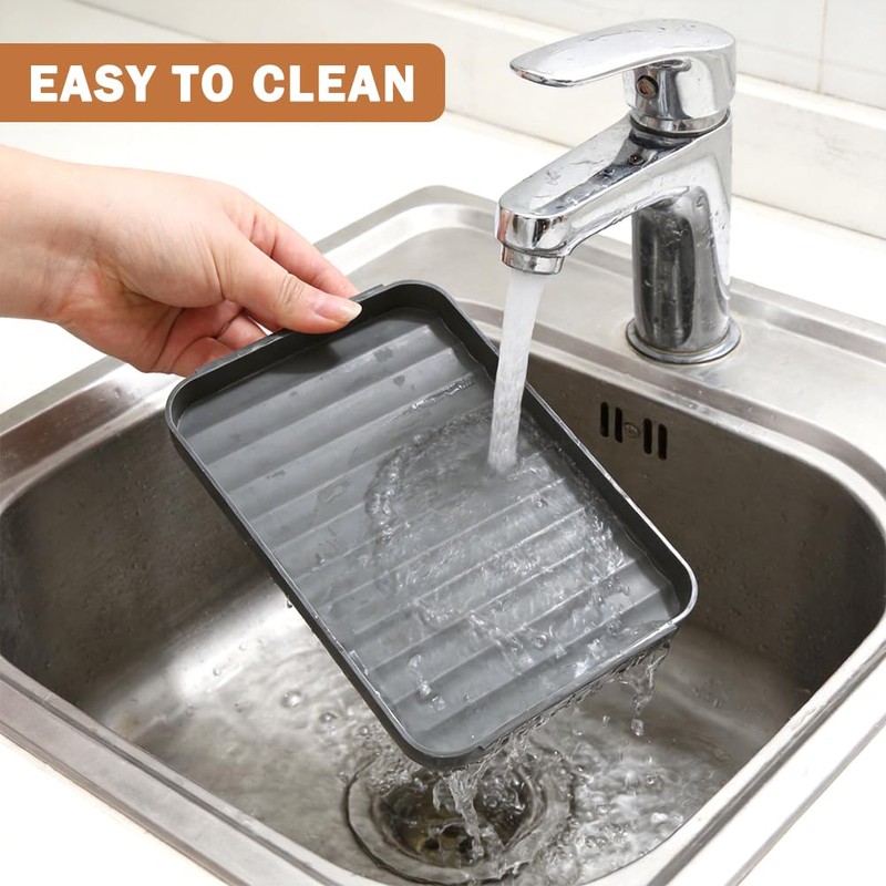 2-Tier Pot Lid Holder with Detachable Drip Tray for stove