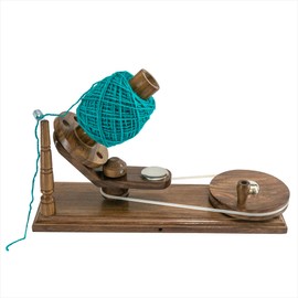 Traditional Wooden Handcrafted & Hand Operated Yarn Center Pull Ball Winder - for Knitters and Crocheters | Rosewood Winder with Sturdy Construction | Knitting & Crocheting Gifts Ideas