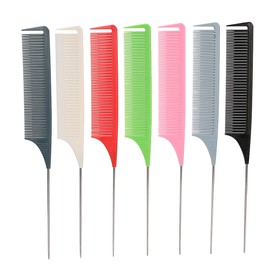 7pcs RatTail Hairdressing Styling Comb FineTooth Salon Dyeing Tinting Hair Comb