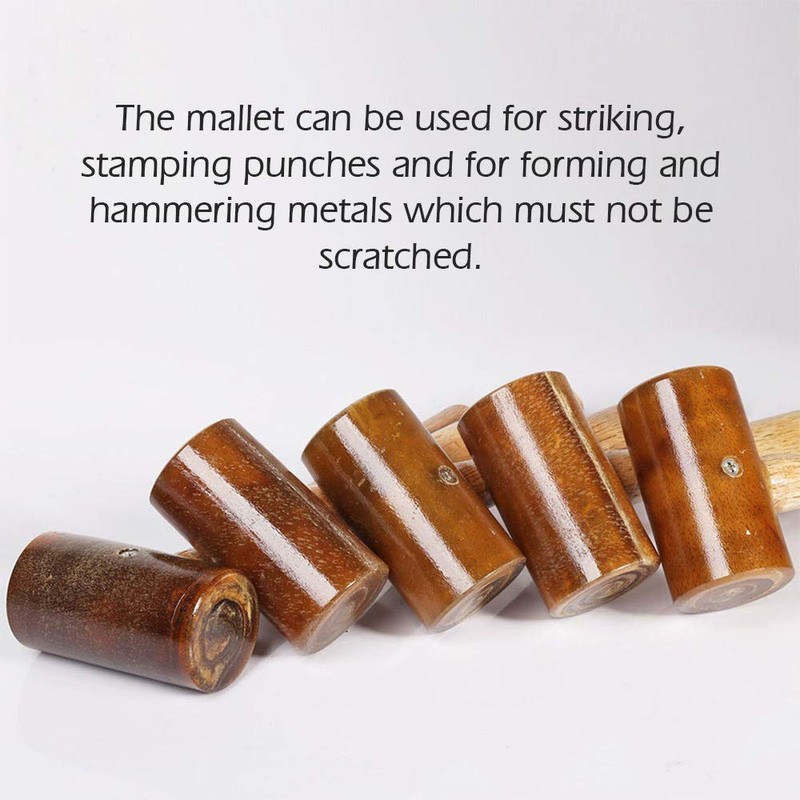 WUTA Rawhide-head Mallet Leather Hammer Stamping Jewelry Leather Worker Craft