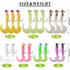 Fishing Jig Head Hooks Soft Grub Plastic Lures Bait, 17pcs