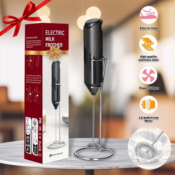 Unbranded Electric Milk Frother Drink Foamer Handheld with Battery Operated