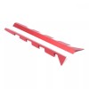 cartiangous Red Steel Engine Hood Side Edge Protective Panel Trim